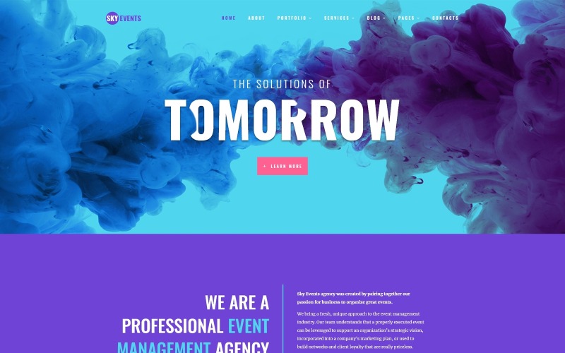 событие многостраничный творческий bootstrap html шаблон сайта