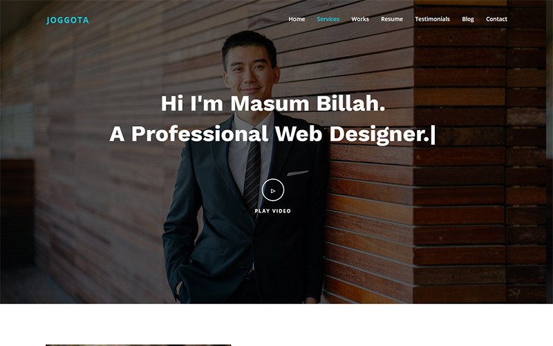 личный портфель html5 шаблон целевой страницы