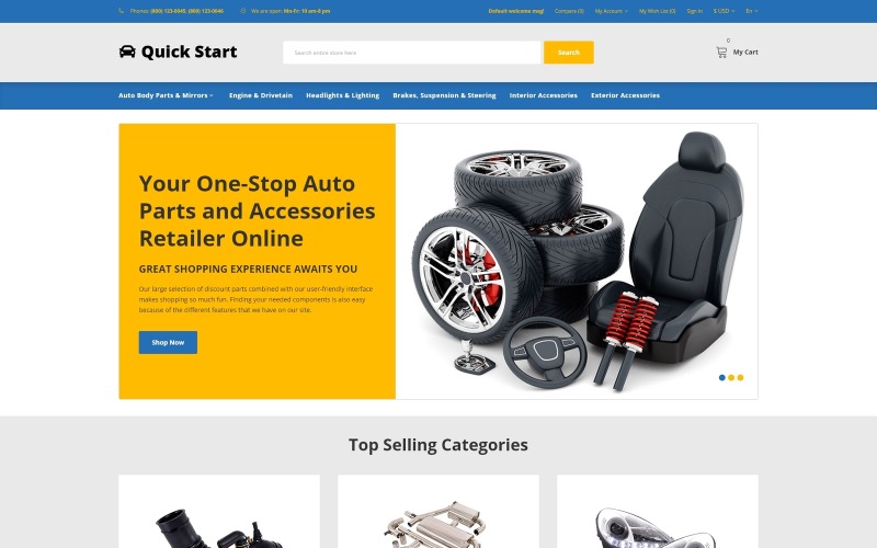 шаблон commerce opencart