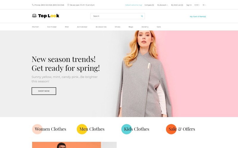 мода и красота творческий шаблон opencart