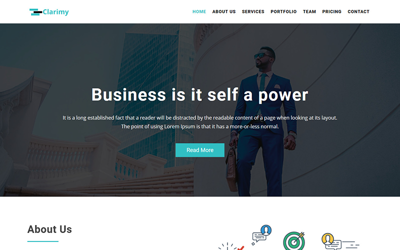 универсальный бизнес-лендинг шаблон landing page template