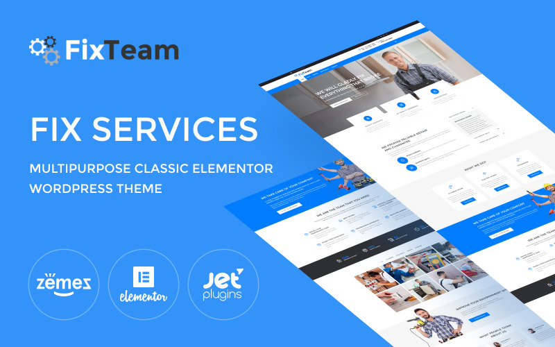 fix services многофункциональная классическая тема wordpress elementor