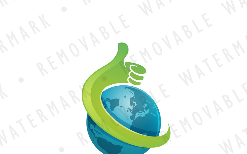 Download Шаблон логотипа "Safe Planet Logo Template" / Safe Planet Logo Template - Шаблон логотипа на тему графика green ecology safe travel world global fast environment solution success delivery planet thumb logo design template okay safety renewable energy