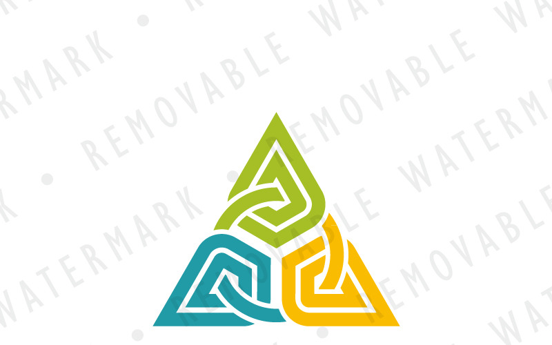 Download Шаблон логотипа "Abstract Chained Triangle Logo Template" / Abstract Chained Triangle Logo Template - Шаблон логотипа на тему графика letter a v celtic abstract chain collaboration triangle cooperation nexus logo design template interlaced knot technology pyramid delta integrity unity