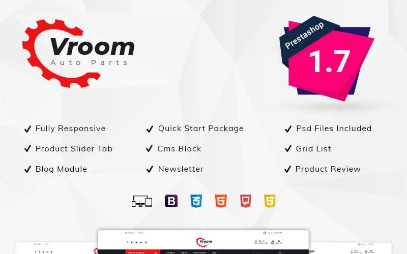 магазин автозапчастей prestashop тема