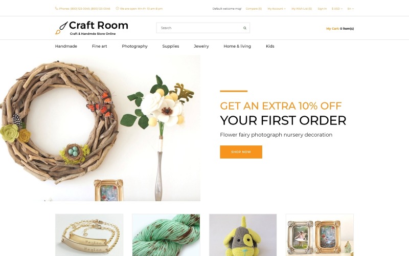 отзывчивый стильный шаблон opencart ручной работы