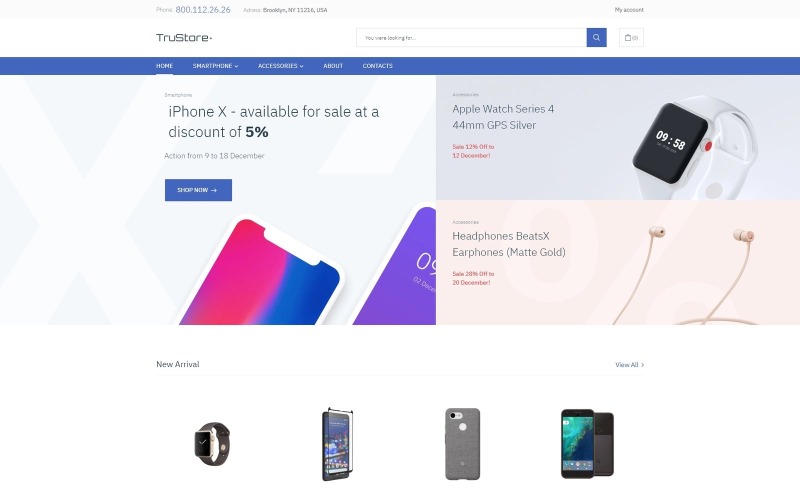 gadgets store ecommerce minimal elementor woocommerce theme