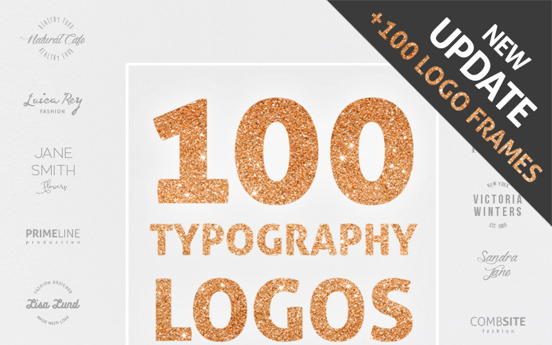Download Бандл 100 буквенных логотипов и 100 обрамлений / 100 Typography Logos + 100 Frames Logo Template - Шаблон логотипа на тему графика logo logos brand branding creative typography frame template minimalist minimalism clean simple modern set bundle collection text badge fashion lifestyle