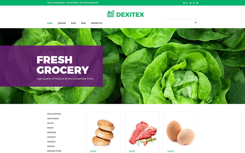 удобный продуктовый интернет-магазин motocms ecommerce template