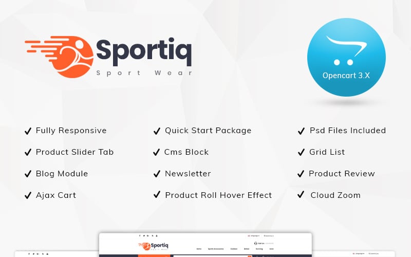 спортивный отзывчивый шаблон opencart 3.x