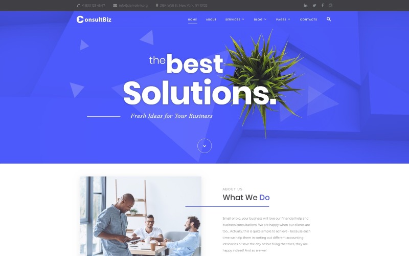 financial advisor многостраничный классический html bootstrap шаблон сайта