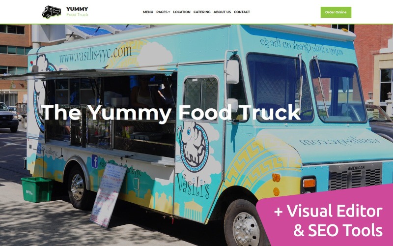 шаблон food truck moto cms 3