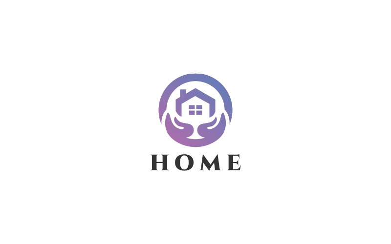 Download Шаблон логотипа "Home Logo Template" / Home Logo Template - Шаблон логотипа на тему графика architect brand builder building carpenter cities city construction consultant consulting contractor countryside expert home homes house houses identity inspection neighbor,building,care,home