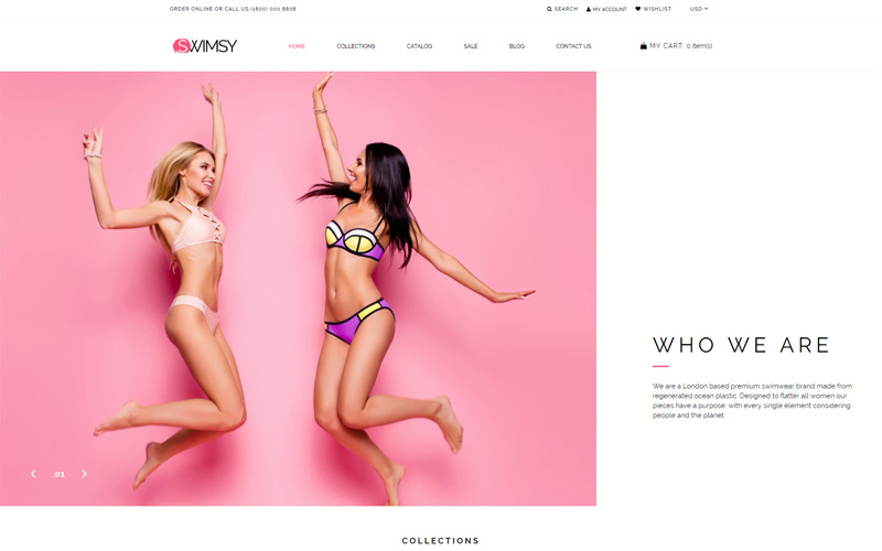 купальники стильная тема shopify