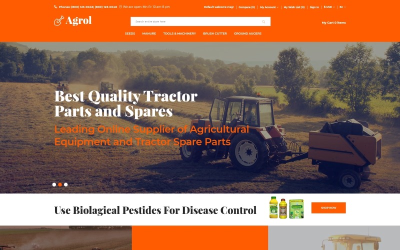 сельскохозяйственный креативный шаблон opencart