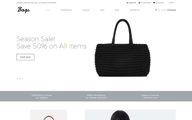 модный магазин clean shopify тема