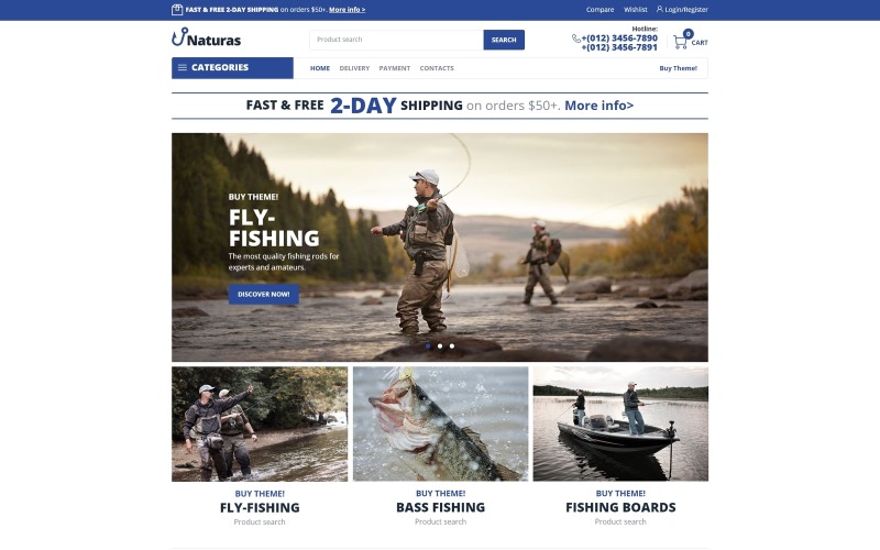 рыбалка электронная коммерция классический элементор woocommerce тема