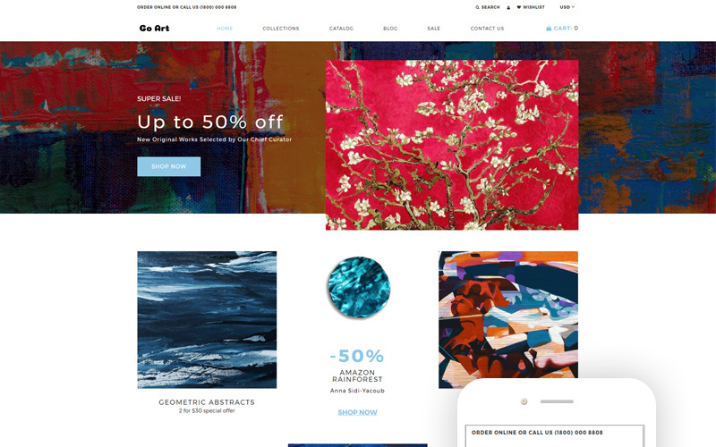 art clean creative shopify тема
