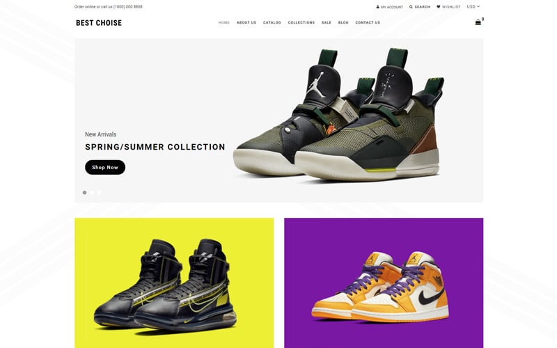 магазин обуви clean shopify тема