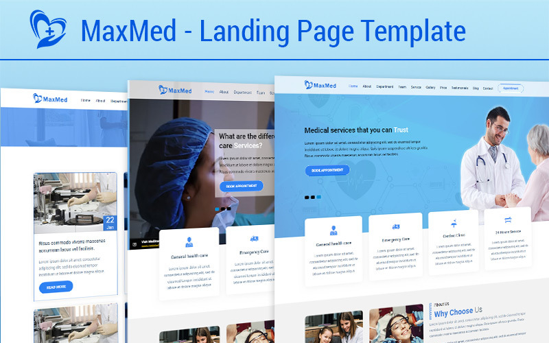 шаблон целевой страницы больницы maxmed