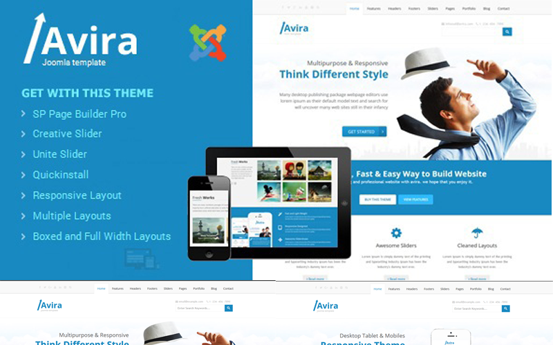 адаптивный универсальный шаблон joomla