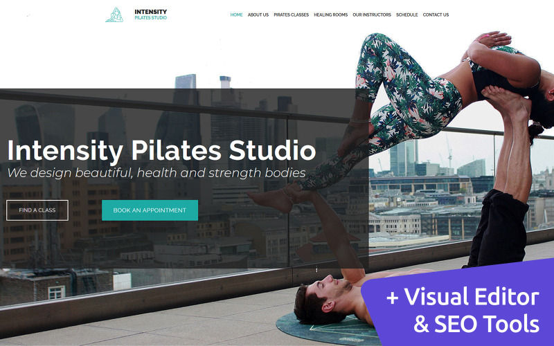 шаблон pilates studio moto cms 3
