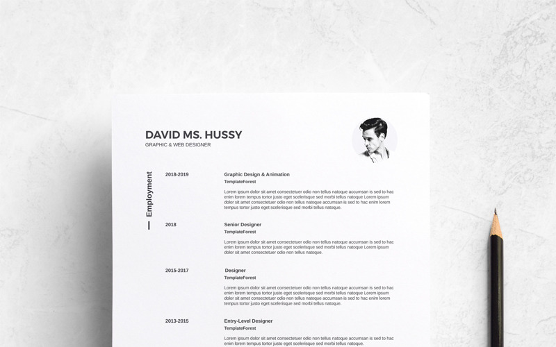 Download Резюме "David Ms. Hussy - Professional Resume Template" / David Ms. Hussy - Professional Resume Template - Резюме на тему графика professional resume cv creative resume template minimalist modern cv clean professional for word minimal best cv white gray one colour