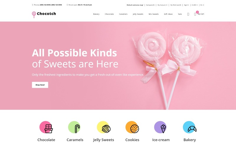 commerce creative opencart шаблон