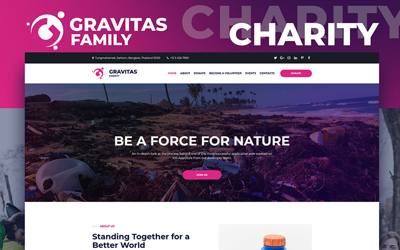 Charity Organizations Moto CMS 3 Template