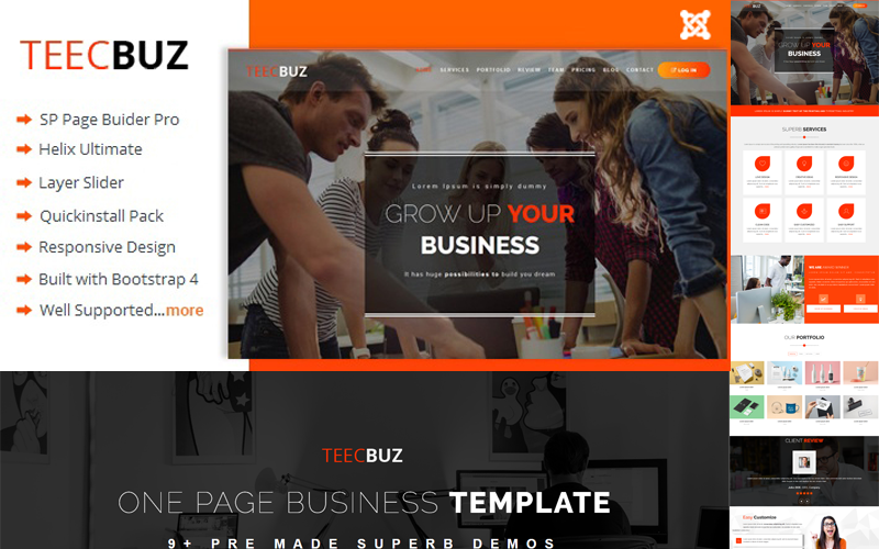 шаблон business onepage joomla