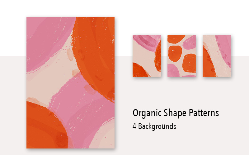 Download Pattern "4 Organic Shape Background Pattern" / 4 Organic Shape Background Pattern - Pattern на тему графика pattern patterns background organic shape minimalist minimalism colorful watercolor watercolour texture splashes wallpaper digital paper simple clean hand painted drawing