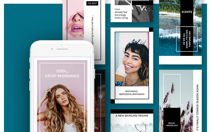 Download Шаблон для соцсетей "Instagram Stories Kit (Vol.2) Social Media Template" / Instagram Stories Kit (Vol.2) Social Media Template - Шаблон для соцсетей на тему графика social blog post instagram insta stories story fashion luxury travel blogger promotion beauty modern