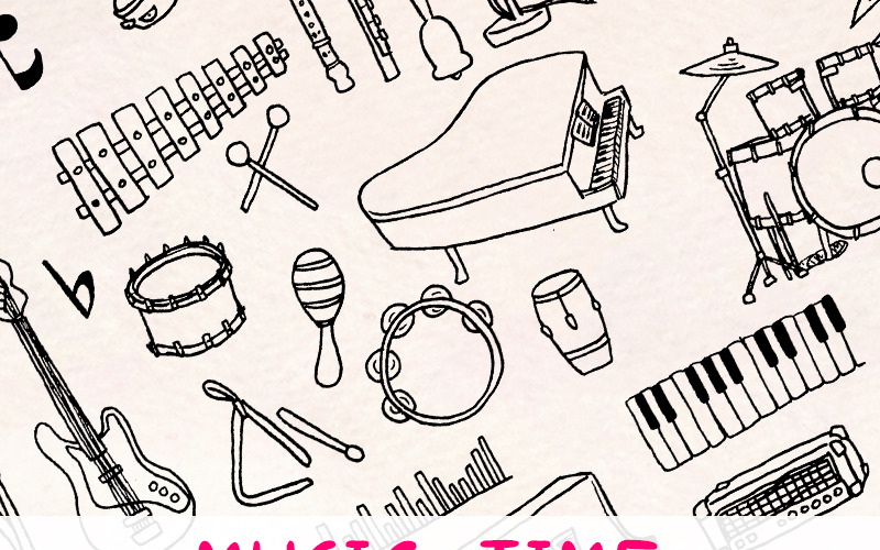 Download Иллюстрация "78 Musical - Illustration" / 78 Musical - Illustration - Иллюстрация на тему графика graphics blog illustration vector commercial use hand drawn music clip art musical shop etsy piano violin