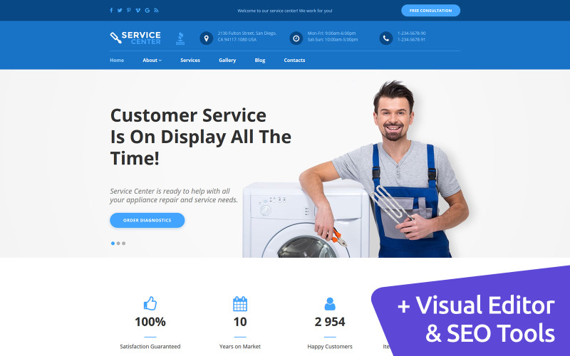 ремонт техники moto cms 3 шаблон