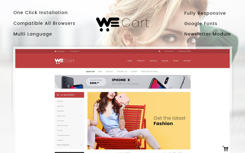 универсальный шаблон магазина opencart