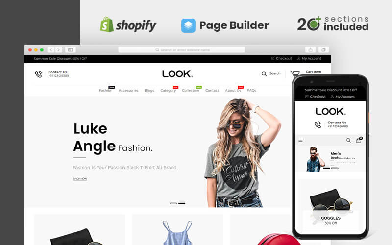 посмотрите модную тему shopify