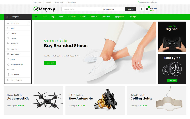 мега многоцелевая тема woocommerce