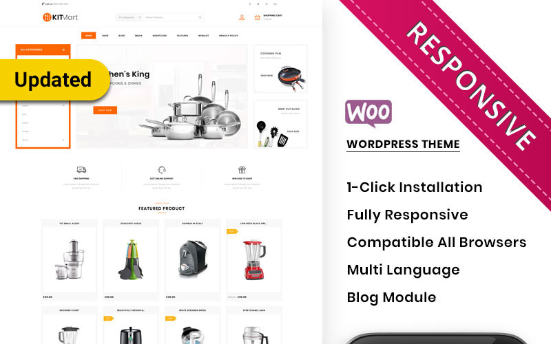 отзывчивая тема woocommerce для кухонного магазина