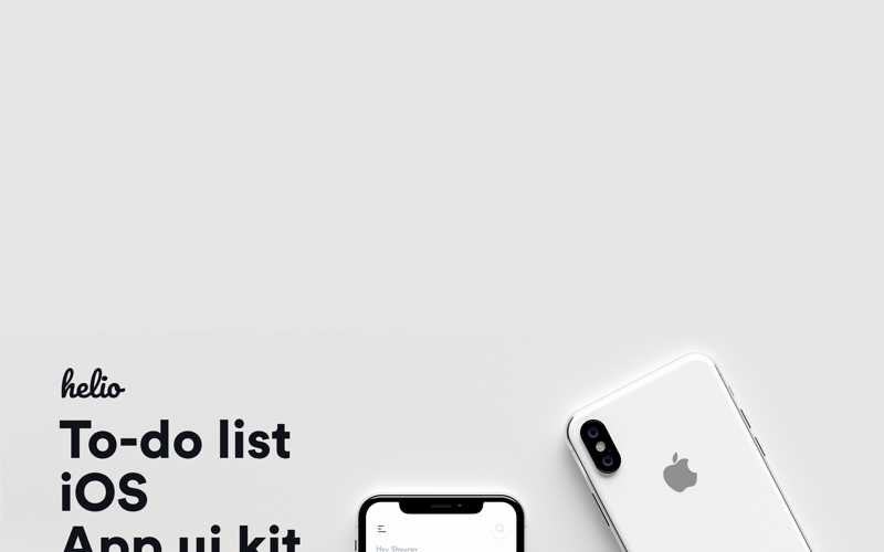 Download UI элементы "Helio to-do list iOS UI kit " / Helio to-do list iOS UI kit  - UI элементы на тему графика ui kit ux finance mobile apps android ios design analytics productivity dark theme modern gradient to-do list app minimal clean