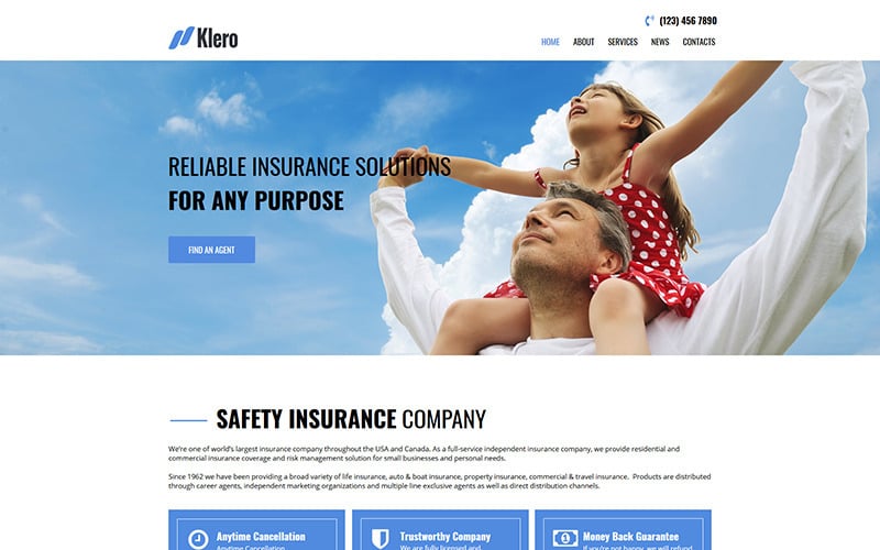 страховые услуги moto cms html шаблон