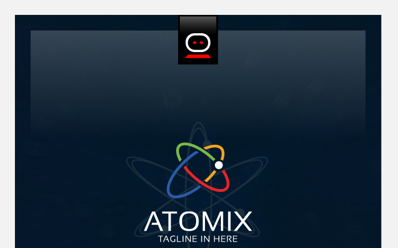 Download Шаблон логотипа "Atomix Logo Template" / Atomix Logo Template - Шаблон логотипа на тему графика media internet management agency online technology digital multimedia modern networking clean finance seo marketing consulting business simple modern atom science