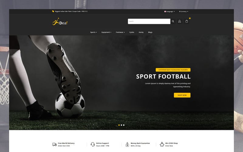 глухие аксессуары магазин opencart шаблон