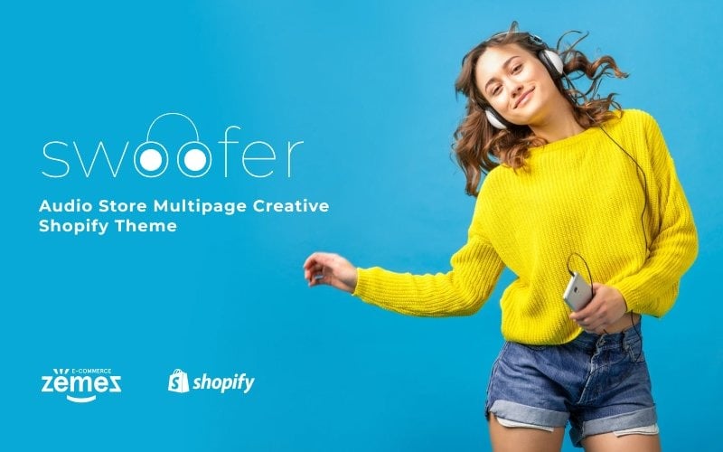 аудио магазин многостраничная креативная тема shopify