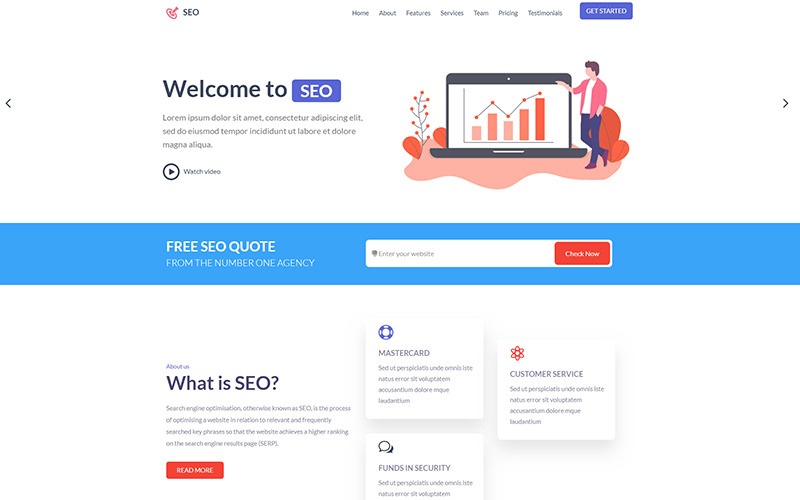 шаблон целевой страницы seo-агентства