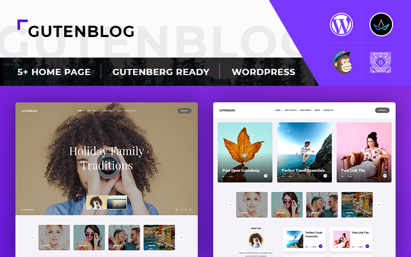 gutenx : тема личного блога wordpress
