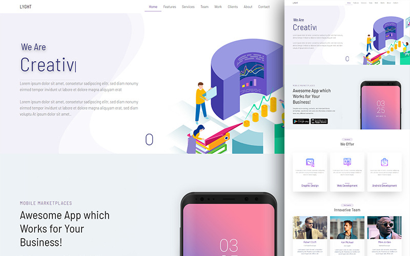 универсальный шаблон целевой страницы bootstrap