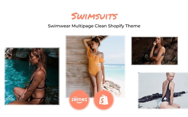 купальники многостраничная чистая тема shopify