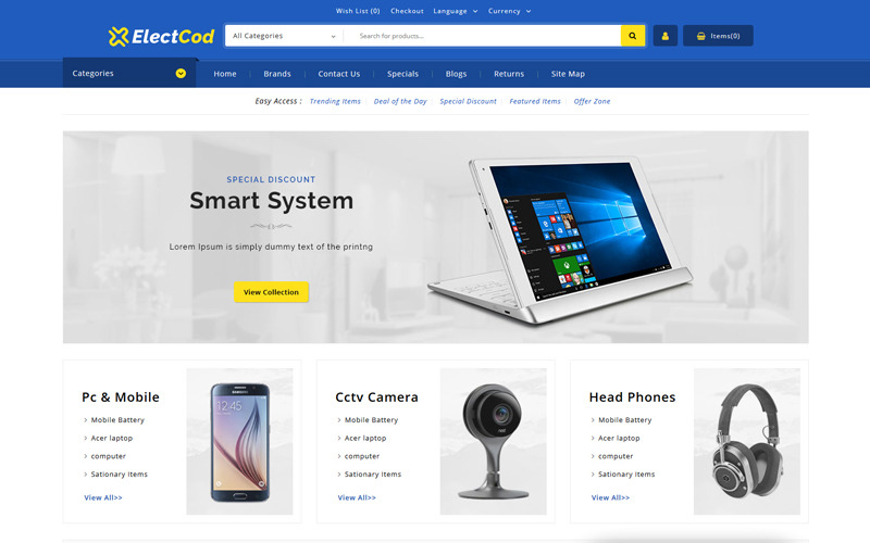 универсальный шаблон магазина opencart