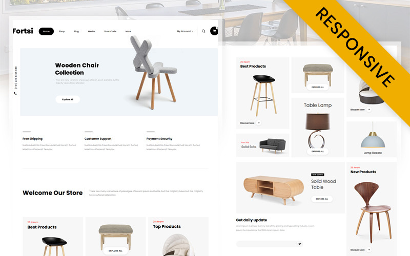 мебельный магазин woocommerce тема