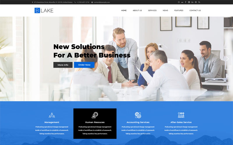 блейк бизнес услуги wordpress тема